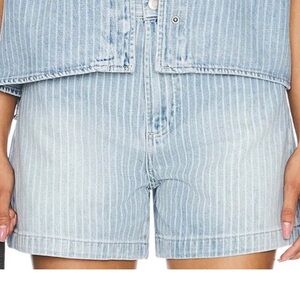 Pistola Blue Striped Jean Shorts
